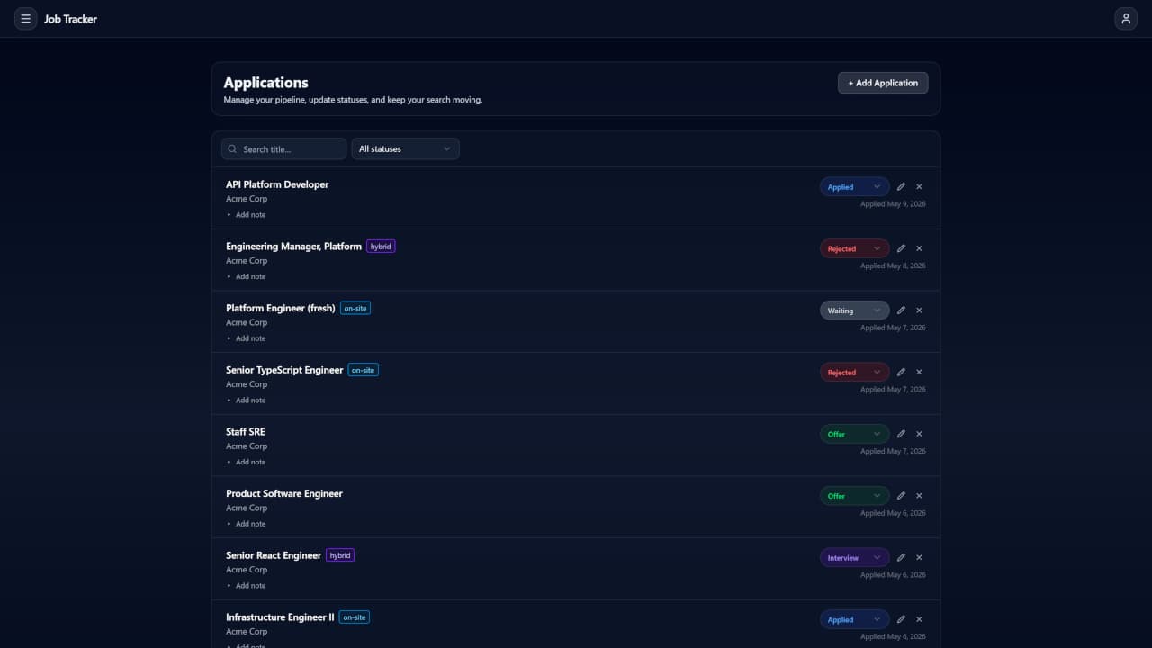 Job-Tracker job detail or timeline screenshot